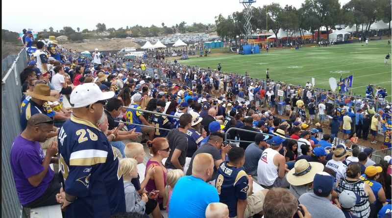 Crowd at Rams vs Cowboys practice August 2015.JPG